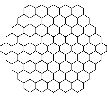 net of hexagon