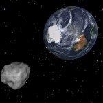 Collision course:  Simulation of an astroid heading to earth (Picture: AP)